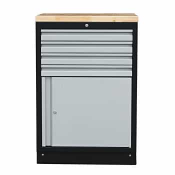 MSS 26 "Armoire avec tiroirs et porte avec dessus en bois