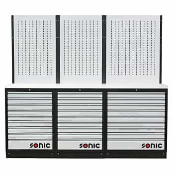 Configuration MSS26 "/ 34" avec 27 tiroirs avec dessus en acier inoxydable