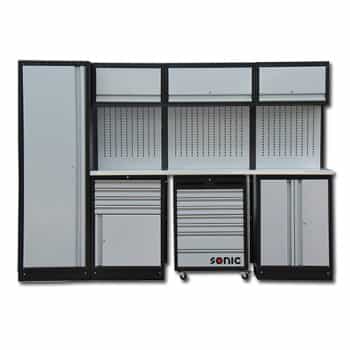 Configuration MSS 26 "/ 34" avec 11 tiroirs avec dessus en acier inoxydable