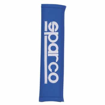 Ensemble de housses de ceinture de sécurité Sparco - Logo brodé - Bleu