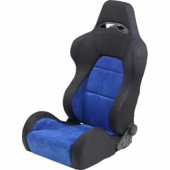 Siège sport 'Eco Soft' - Noir/Bleu - Dossier réglable des deux côtés - incl