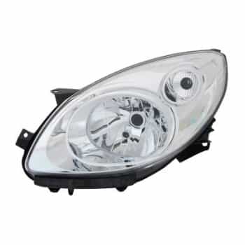 Phare gauche avec feu clignotant H4 avec MOTEUR DE REGLAGE Chrome 4371963 Van Wezel
