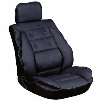 Coussin d'assise avec support lombaire en PU noir