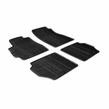 Tapis en caoutchouc pour Mazda 2 2007-2014 (T-Design 4 pièces)