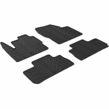 Tapis en caoutchouc adaptés pour Landrover Freelander II 2007- (T-Design 4 pièces + clips de montage)