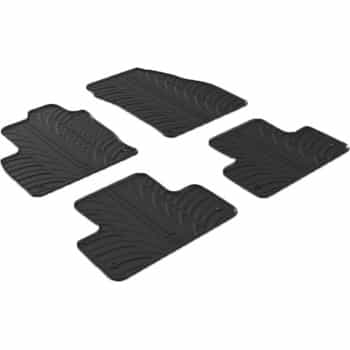 Tapis en caoutchouc adaptés au Range Rover Evoque 2011- (T-Design 4 pièces + clips de montage)