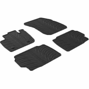 Tapis en caoutchouc adaptés pour Ford Mondeo 2015- (T-Design 4 pièces + clips de montage)