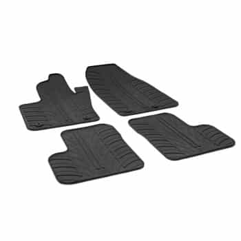 Tapis en caoutchouc adaptés pour Fiat 500X & Jeep Renegade 2015- (T-Design 4 pièces + clips de montage)