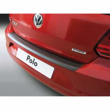 ABS Protection pare-chocs arrière Volkswagen Polo 6C 3/5 portes 7 / 2014- 9/2017 Noir