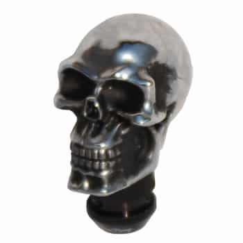 Pommeau de levier de vitesse Simoni Racing Skull - Chrome + Black Eyes