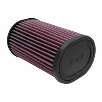 Filtre ovale universel K & N, 62 mm, raccordement 20 degrés, 114 mm x 95 mm, 178 mm (RU-1390)