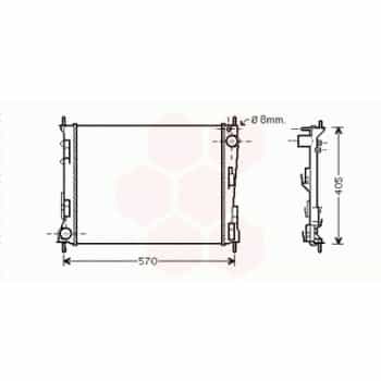 Radiateur, refroidissement du moteur 43002375 International Radiators
