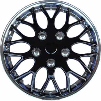 Jeu d'enjoliveurs de roue 4 pièces Missouri 14 pouces chrome / noir