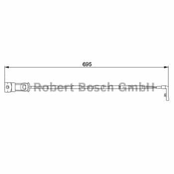 Contact d'avertissement, usure des plaquettes de frein 1 987 474 929 Bosch