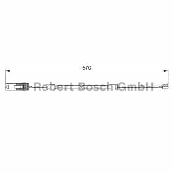 Contact d'avertissement, usure des plaquettes de frein 1 987 474 954 Bosch
