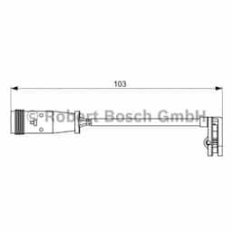 Contact d'avertissement, usure des plaquettes de frein 1 987 473 037 Bosch