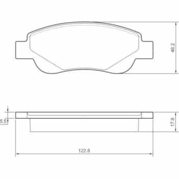 Kit de plaquettes de frein, frein à disque 37483 ABS