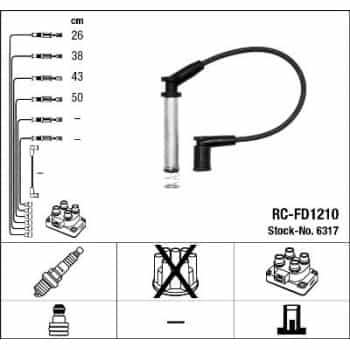 Kit de câbles d'allumage 6317 NGK