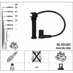 Kit de câbles d'allumage 6984 NGK