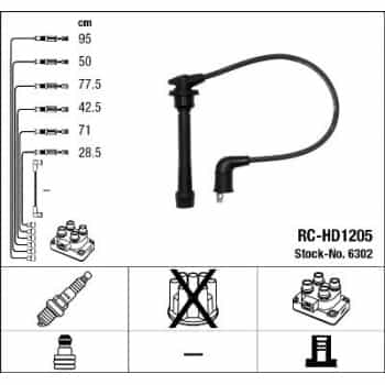Kit de câbles d'allumage 6302 NGK