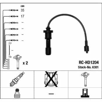 Kit de câbles d'allumage 6301 NGK