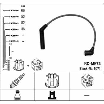 Kit de câbles d'allumage 5071 NGK