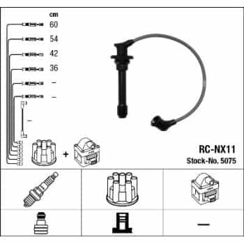 Kit de câbles d'allumage 5075 NGK