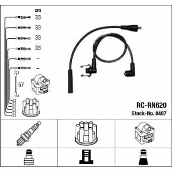 Kit de câbles d'allumage 8487 NGK