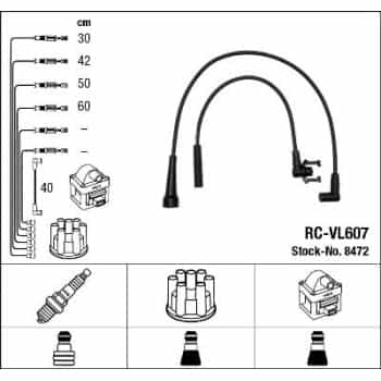 Kit de câbles d'allumage 8472 NGK