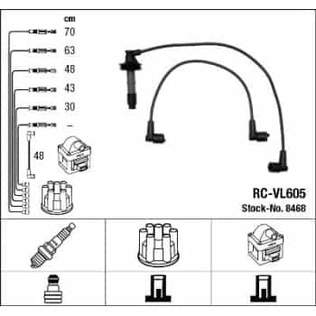 Kit de câbles d'allumage 8468 NGK