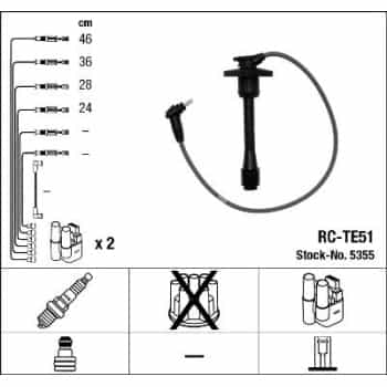 Kit de câbles d'allumage 5355 NGK