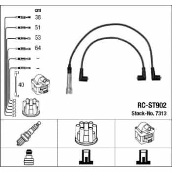 Kit de câbles d'allumage 7313 NGK