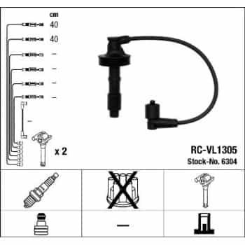 Kit de câbles d'allumage 6304 NGK