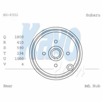 Tambour de frein BD-8352 Kavo parts