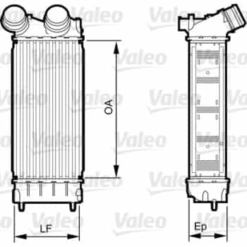 Intercooler, échangeur 818226 Valeo