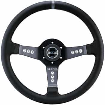 Volant Sport universel 'L777 Piuma' Sparco - Cuir Noir - Diamètre 350mm