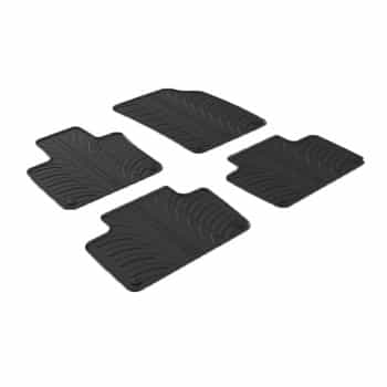 Tapis en caoutchouc adaptés pour Volvo XC90 3/2015- (T-Design 4 pièces + clips de montage)