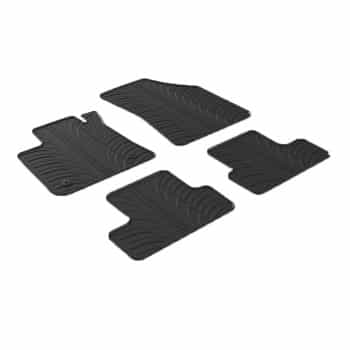 Tapis en caoutchouc pour Renault Megane IV 5 portes 2016- (T-Design 4 pièces)