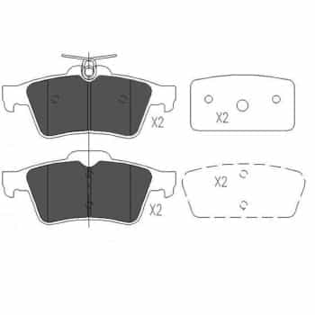 Kit de plaquettes de frein, frein à disque KBP-6554 Kavo parts