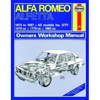 Manuel d'atelier Haynes Alfa Romeo Alfetta 1973-1987 réimpression classique