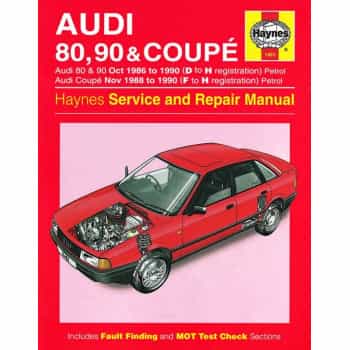 Haynes Workshop manual Audi 80, 90 & Coupe Essence (1986-1990)