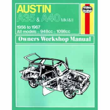 Haynes Manuel d’atelier Austin A35 & A40 1956-1967 réimpression classique