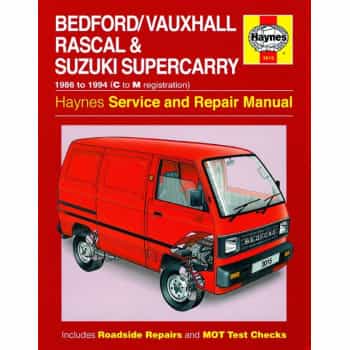 Manuel d’atelier Haynes Bedford / Vauxhall Rascal & Suzuki Supercarry (86 - Oct 94) C à M