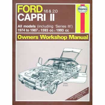 Haynes Manuel d’atelier Ford Capri II (& III) 1.6 & 2.0 (1974-1987) classique réimpression