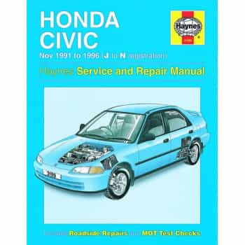 Haynes Workshop manuel Honda Civic (Nov 1991-1996)