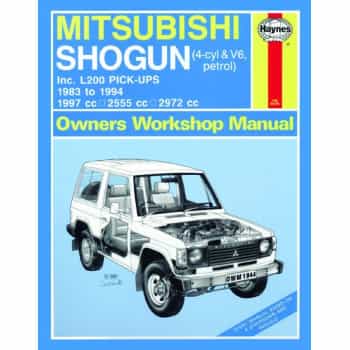 Manuel d'atelier Haynes Mitsubishi Shogun & L200 Pick-Ups Essence (83 - 94) jusqu'à M