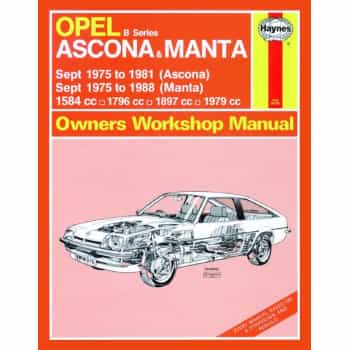 Haynes Manuel d’atelier Opel Ascona & Manta (Sept 75 - 88) réimpression classique