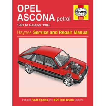 Manuel d'atelier Haynes Opel Ascona Essence (1981-1988)