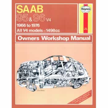 Haynes Manuel d’atelier Saab 95 & 96 Essence (1966-1976) Réimpression classique