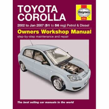 Manuel d'atelier Haynes Toyota Corolla Essence & Diesel (2002-2007)